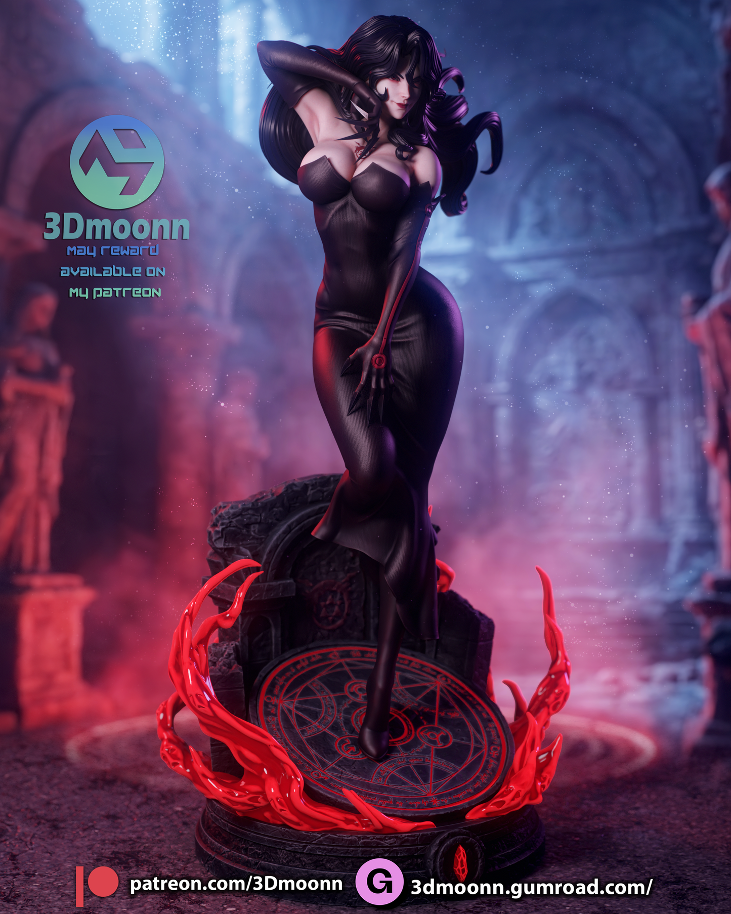 Lust (FMA) Statue 3D-Printed Kit
