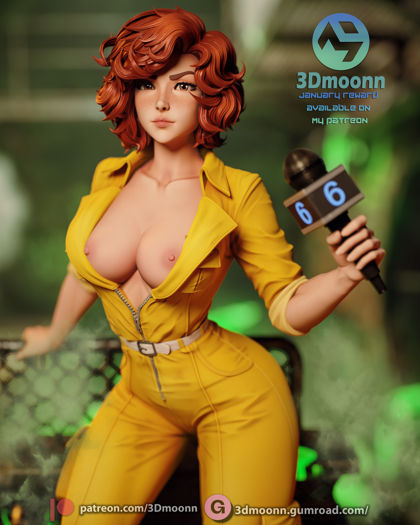 April O'Neil TMNT Statue 3D-Printed Kit