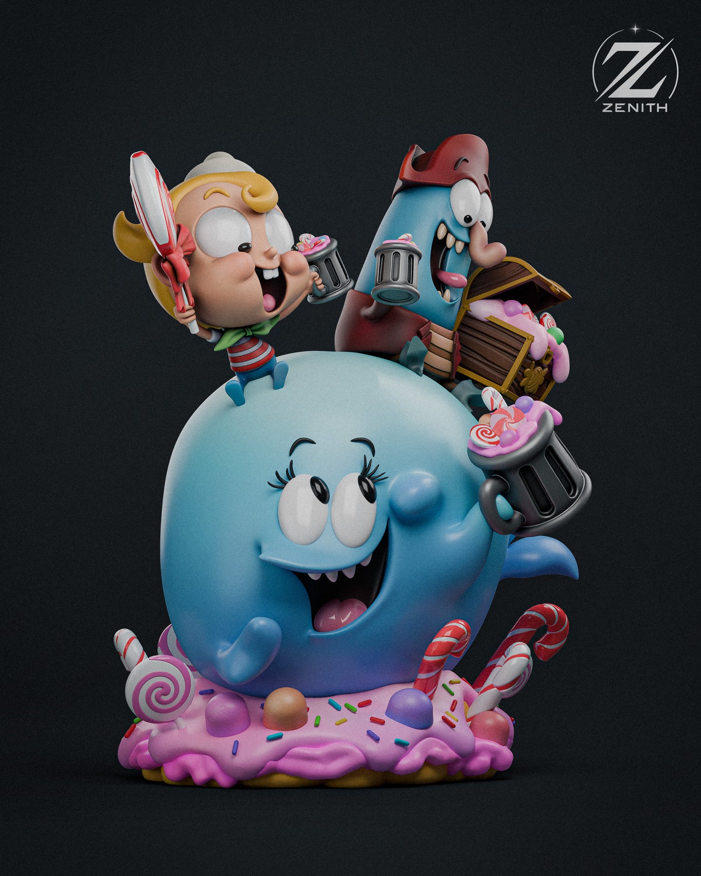 Flapjack Statue 3D-Printed Kit
