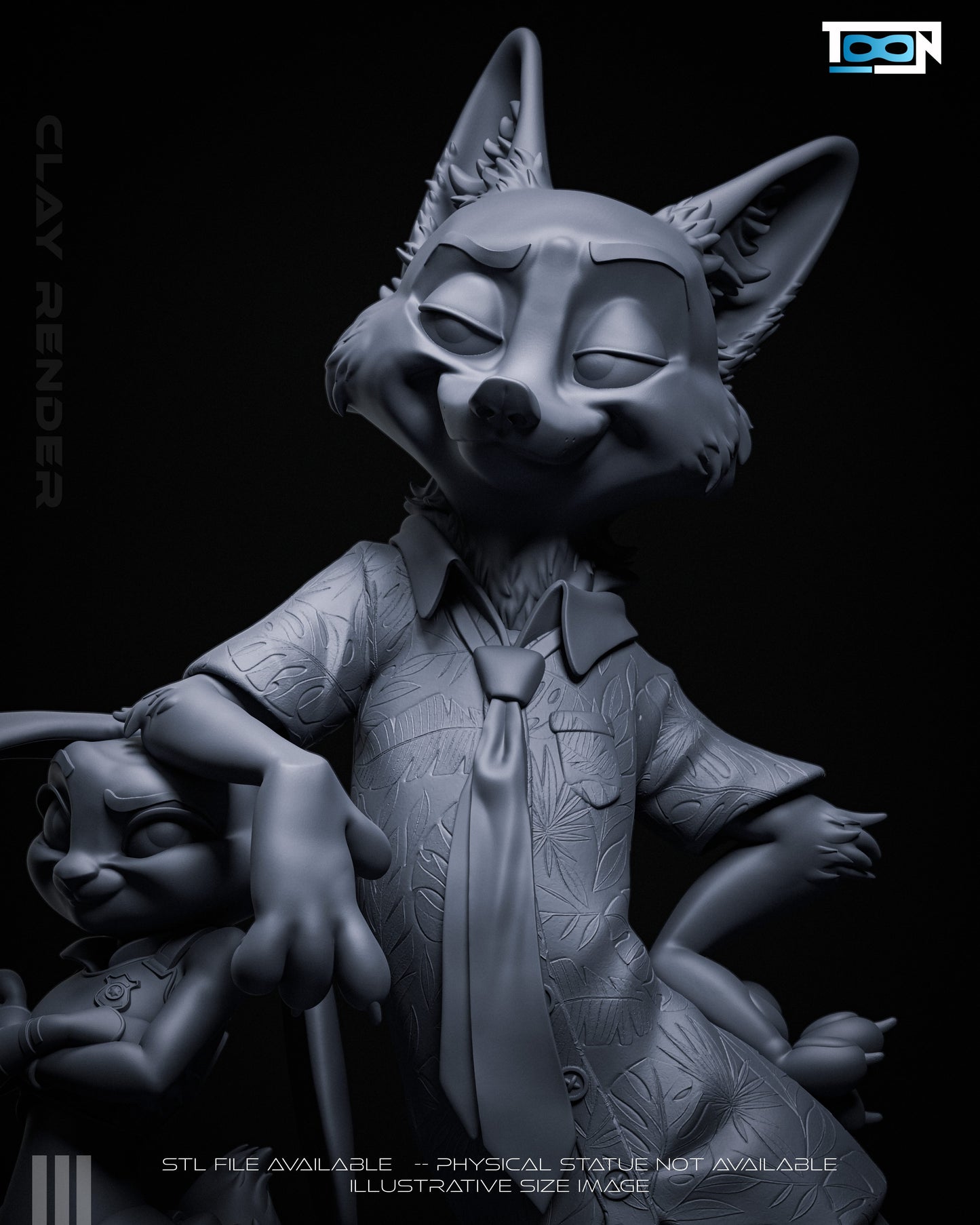 Nick Wylde And Juddy Hopps Statue 3D-Printed Kit