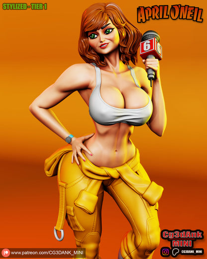 April O'Neil Statue 3D-Printed Kit