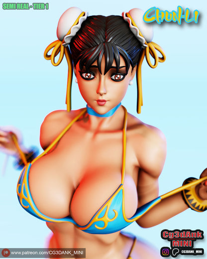 Chun-Li Statue 3D-Printed Kit
