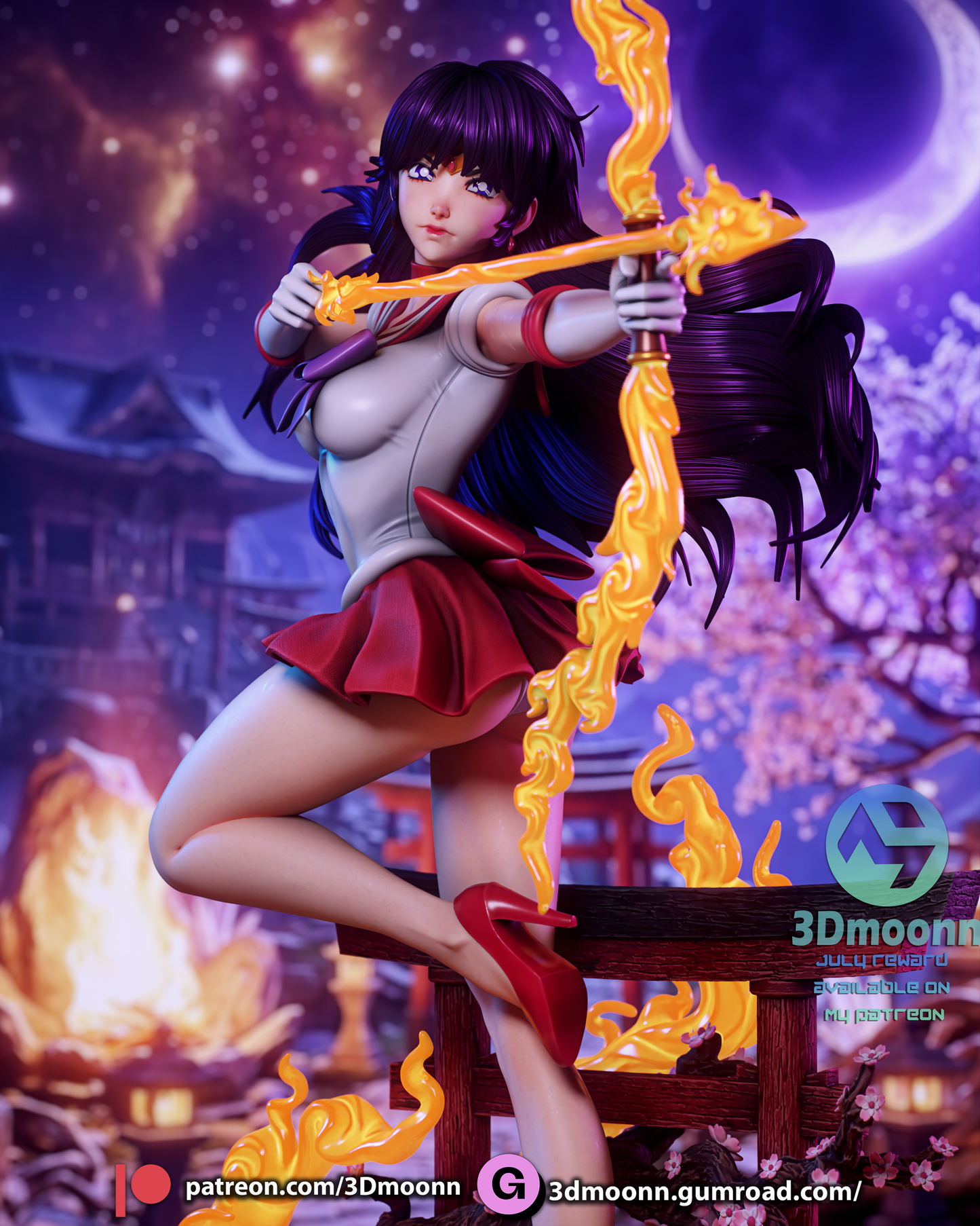 Sailor Mars Statue 3D-Printed Kit