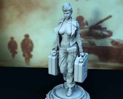 Army Fuel Pinup Statue 3D-Printed Kit