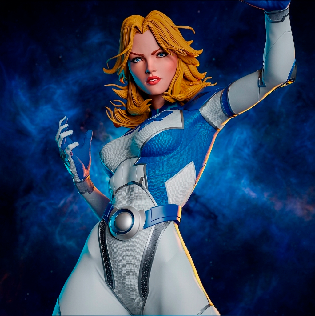 Invisible Woman Statue 3D-Printed Kit