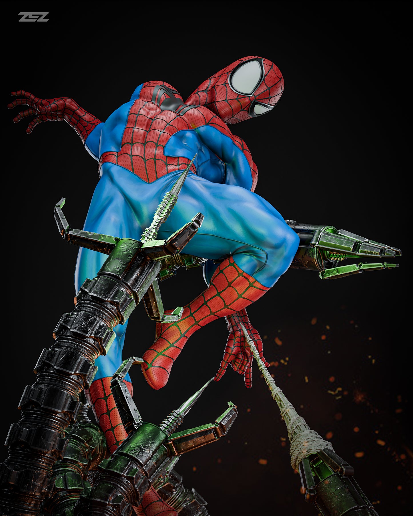 Spiderman VS Octa Statue