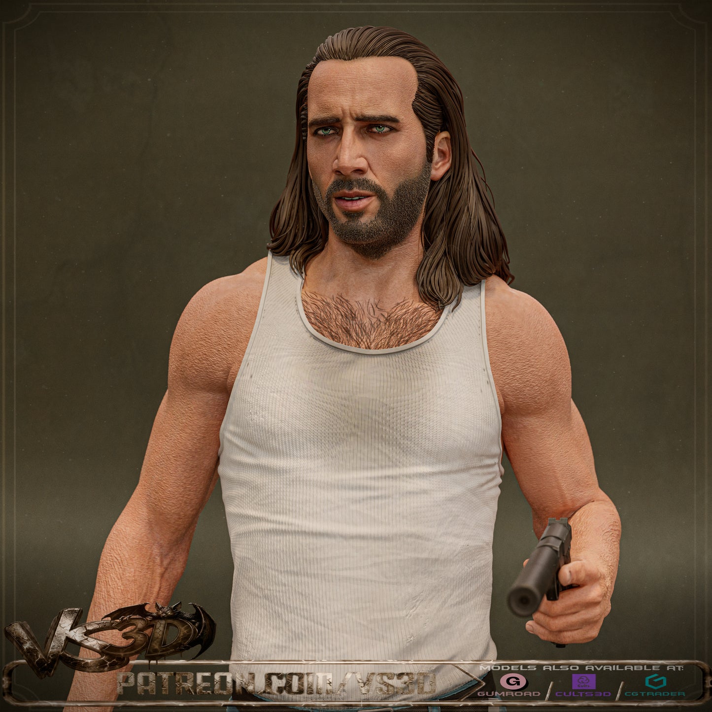 Cameron Poe Con-Air Statue 3D-Printed Kit
