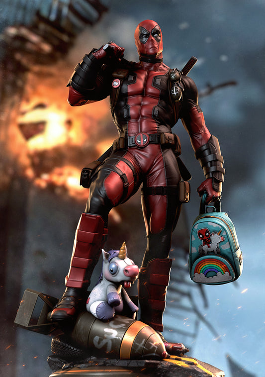 Deadpool Statue 3D-Printed Kit