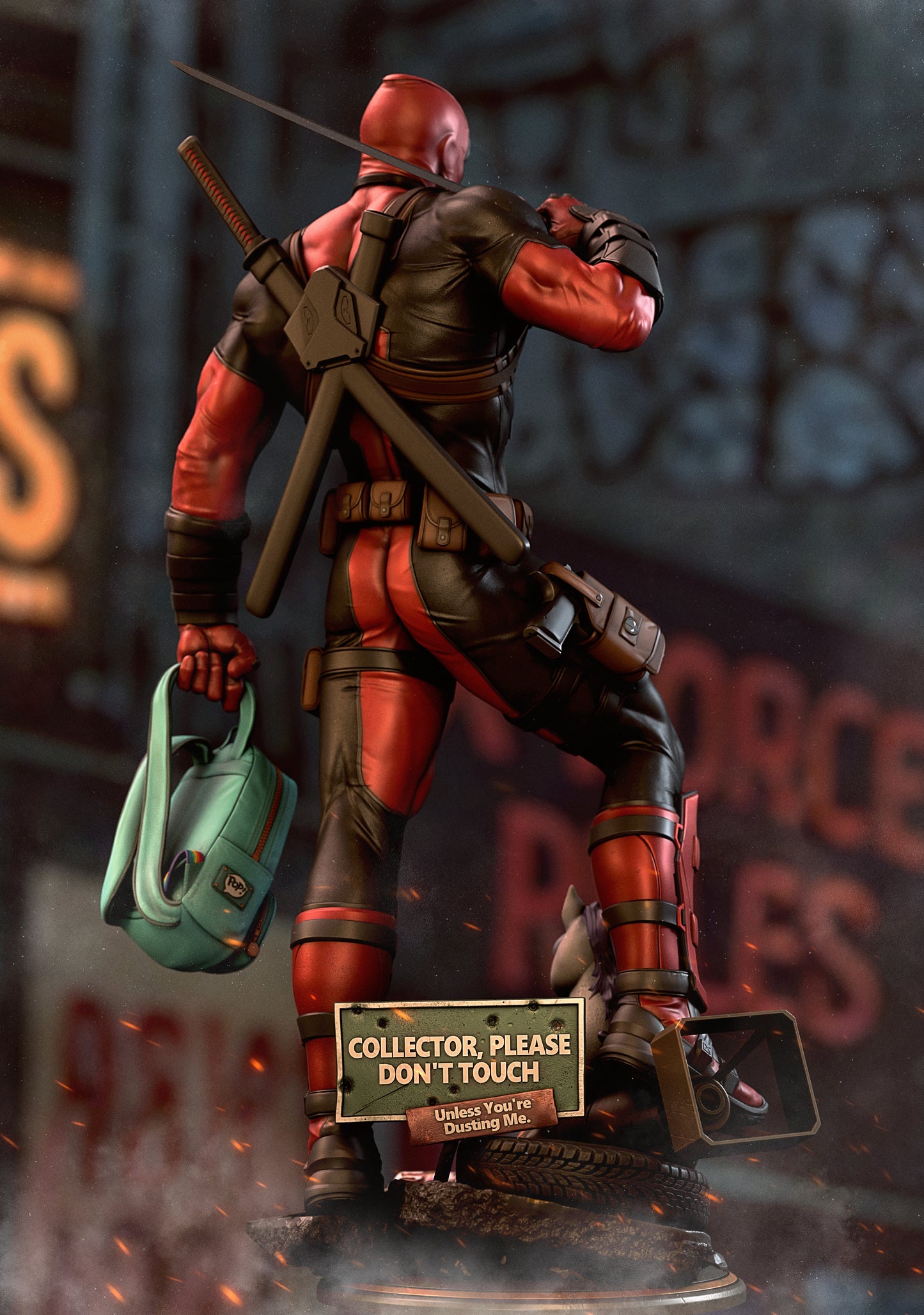 Deadpool Statue 3D-Printed Kit