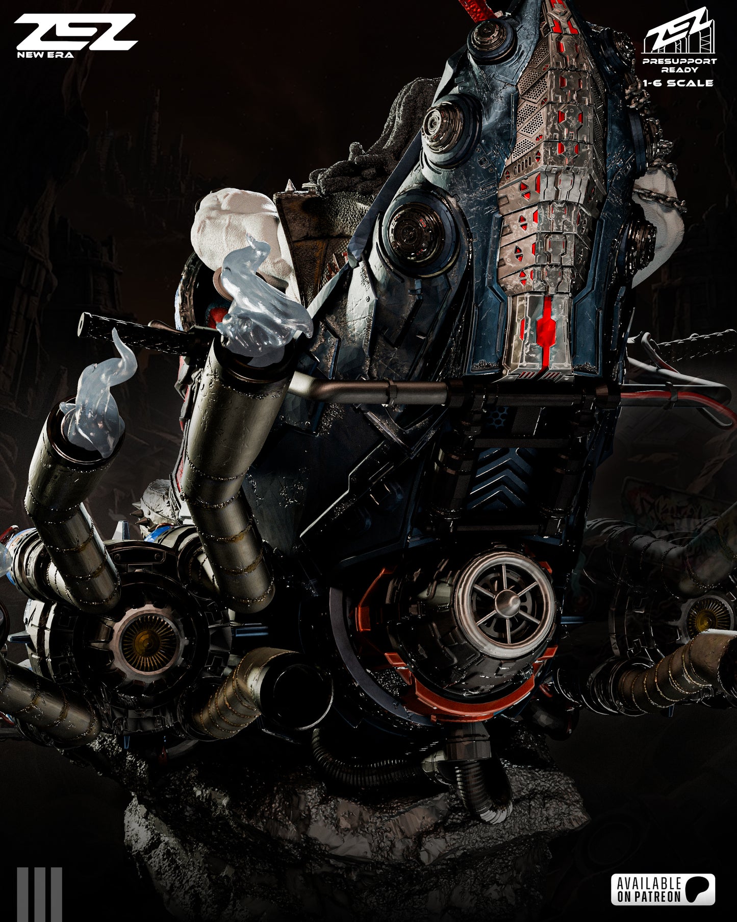 Lobo (Throne) Statue 3D-Printed Kit