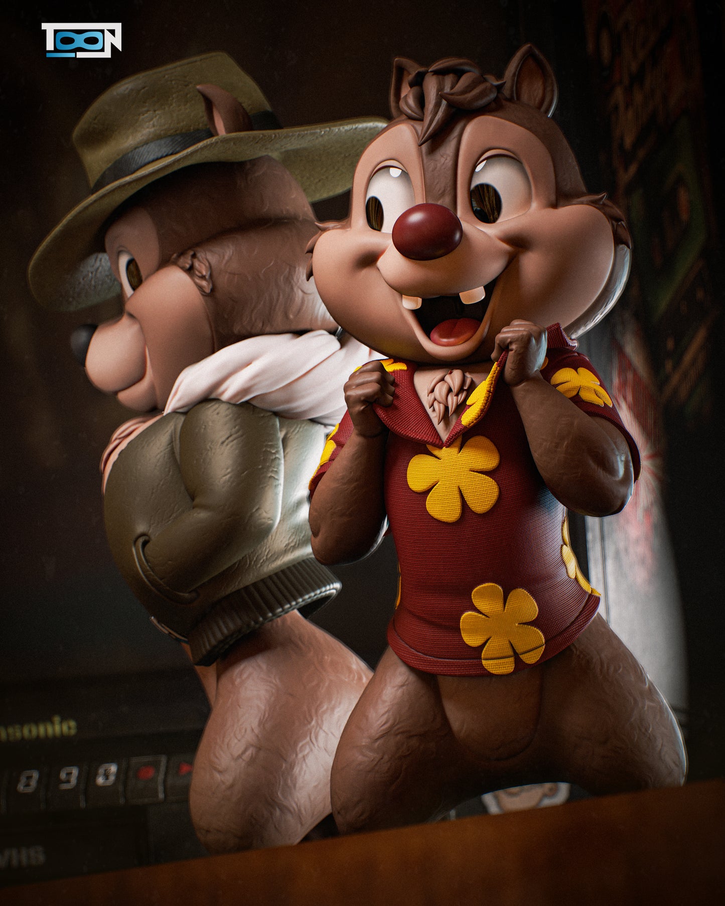 Chip And Dale Statue