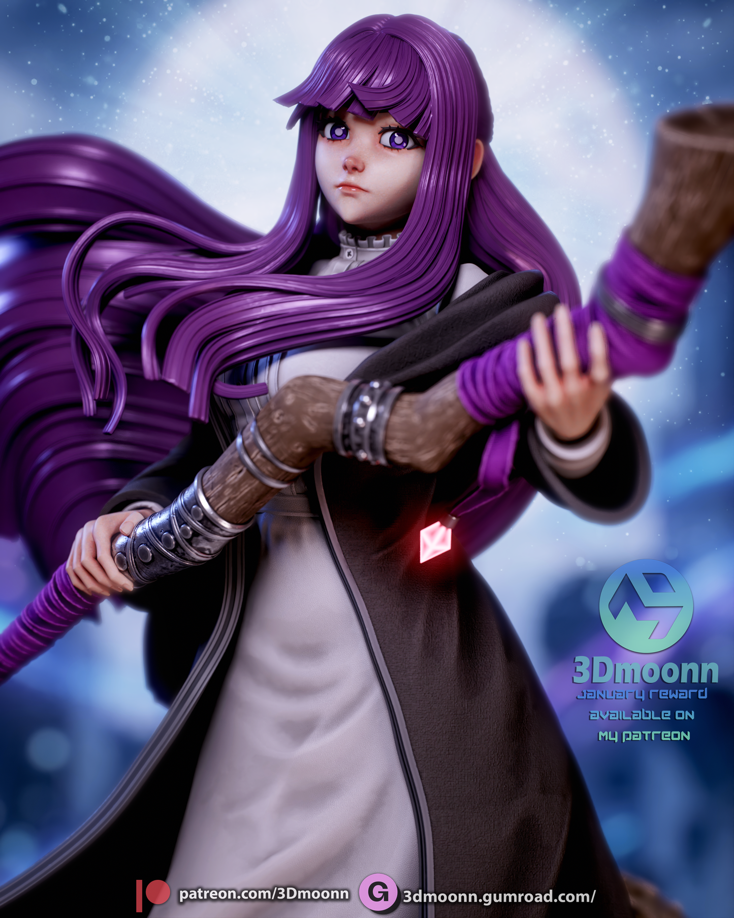 Fern - Frieren Statue 3D-Printed Kit
