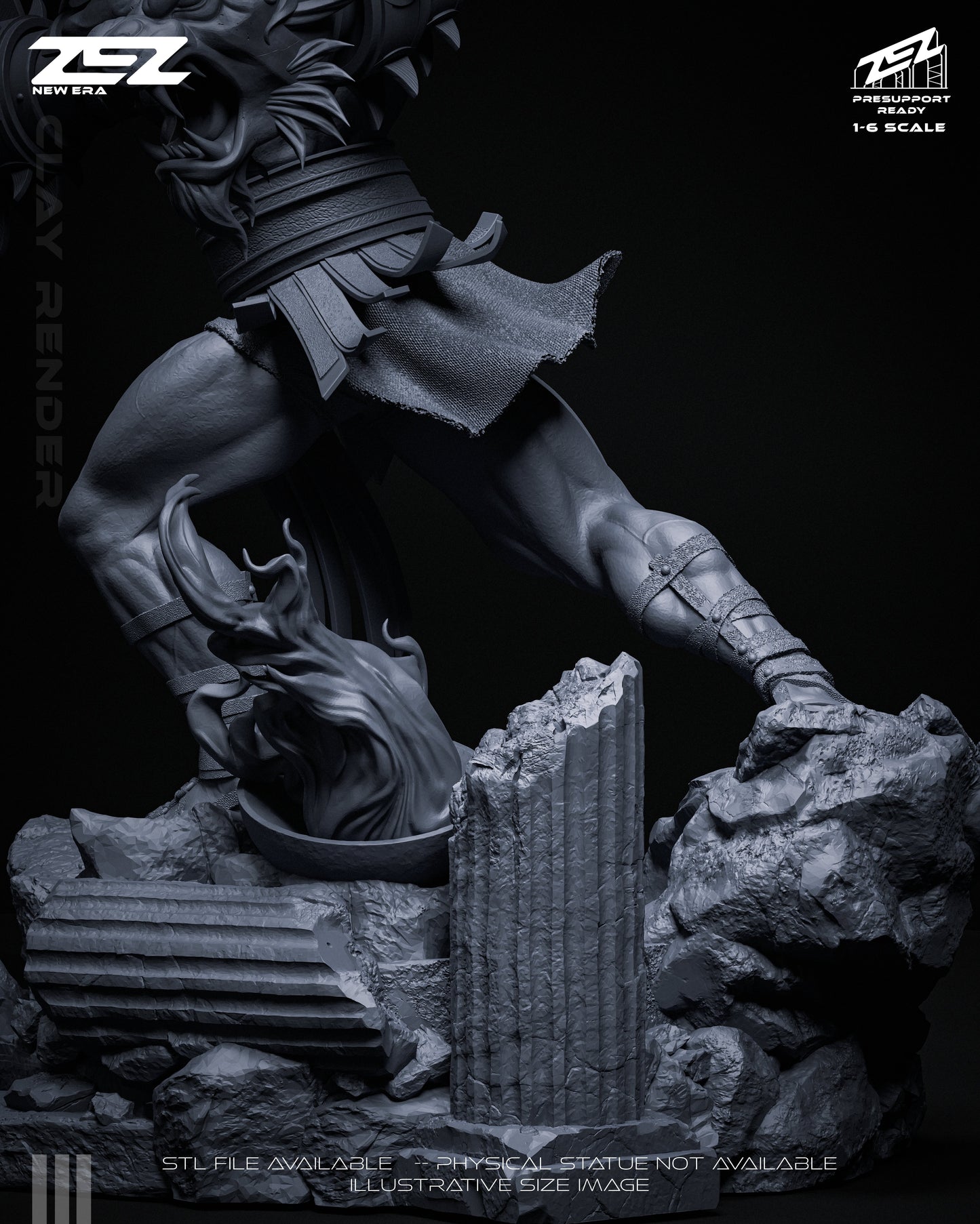 Hercules Statue 3D-Printed Kit