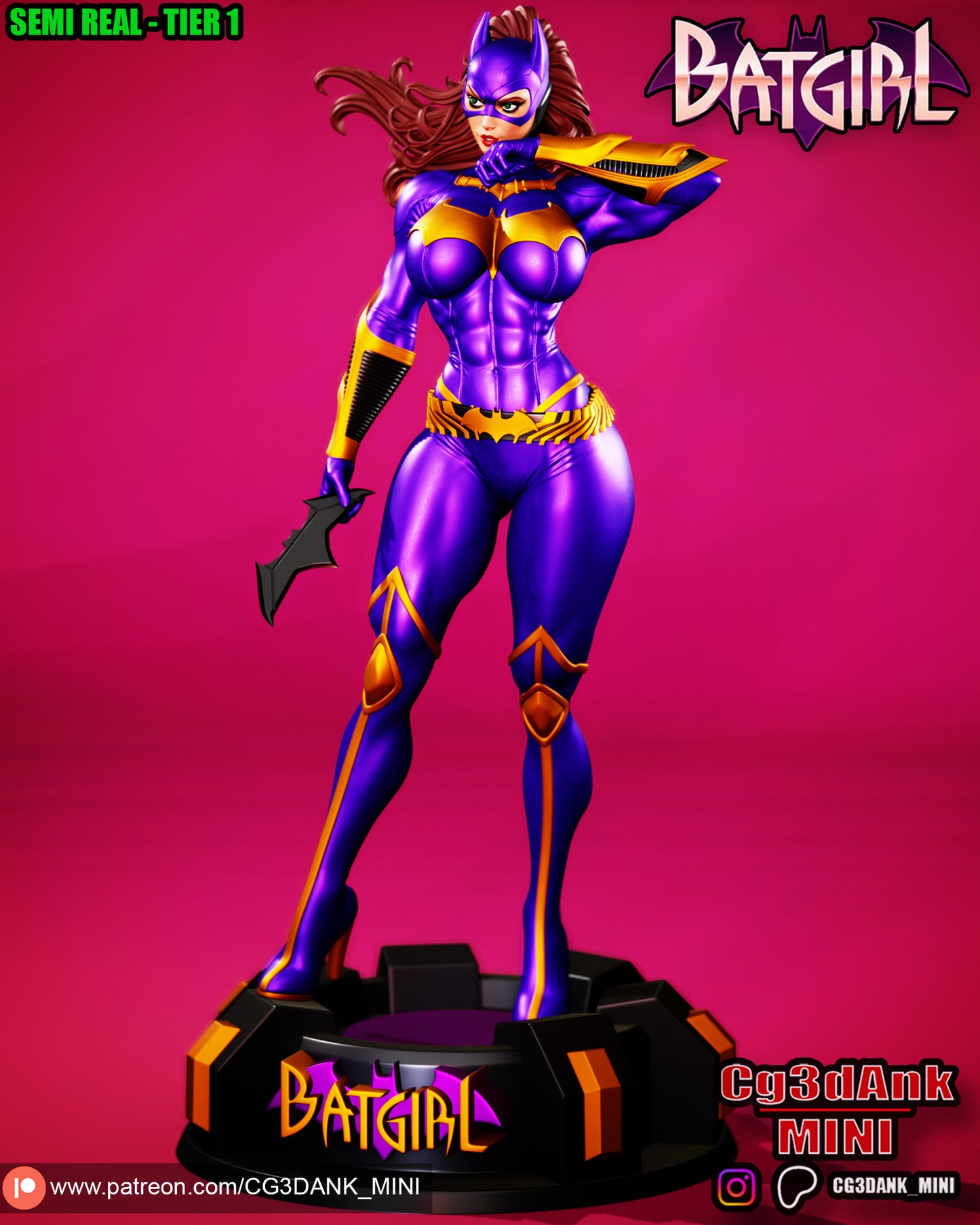 Batgirl Statue 3D-Printed Kit