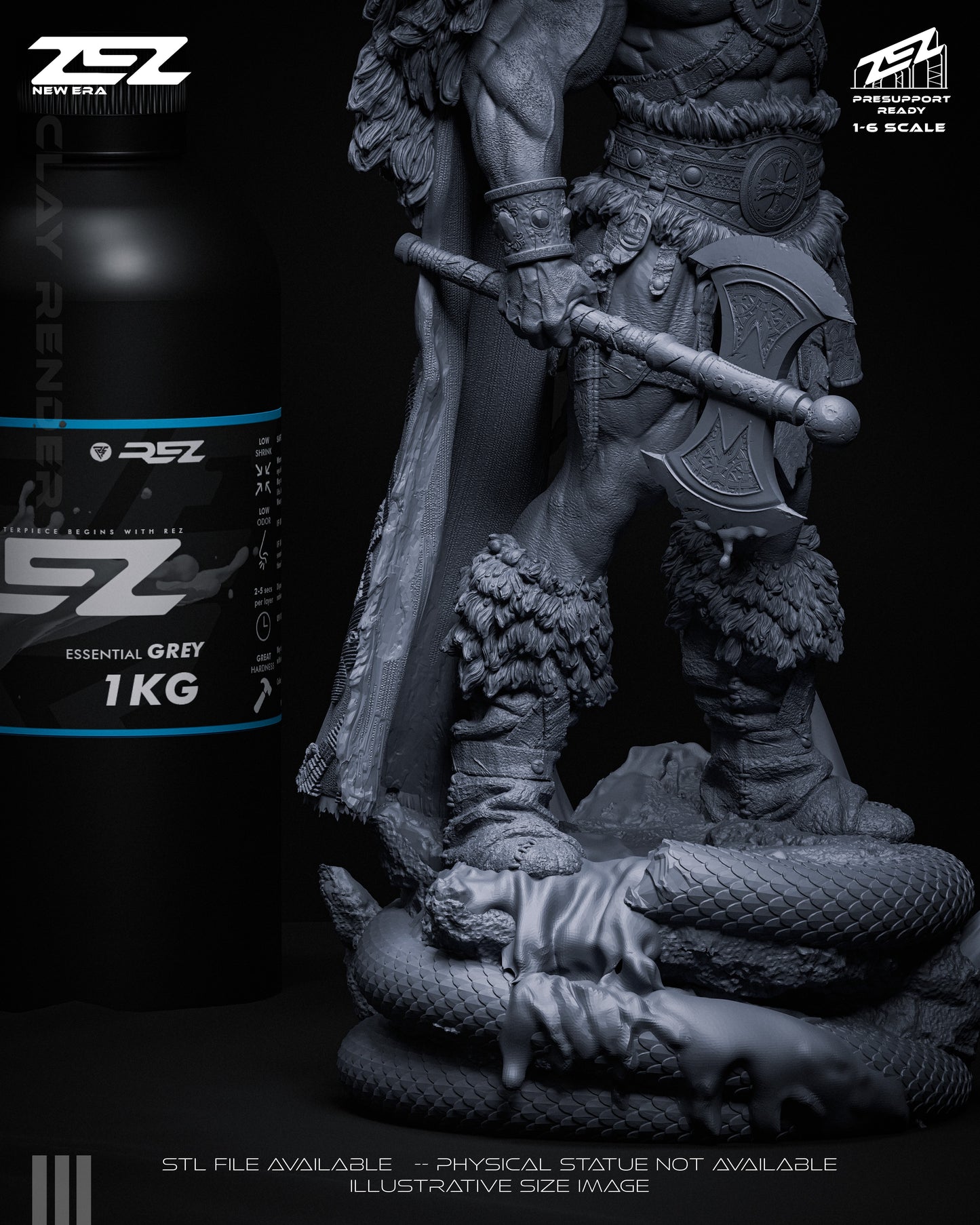 He-Man (Museum Pose) Statue 3D-Printed Kit