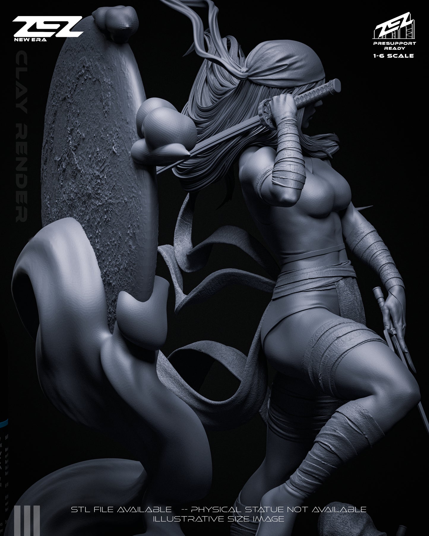 Elektra Statue 3D-Printed Kit