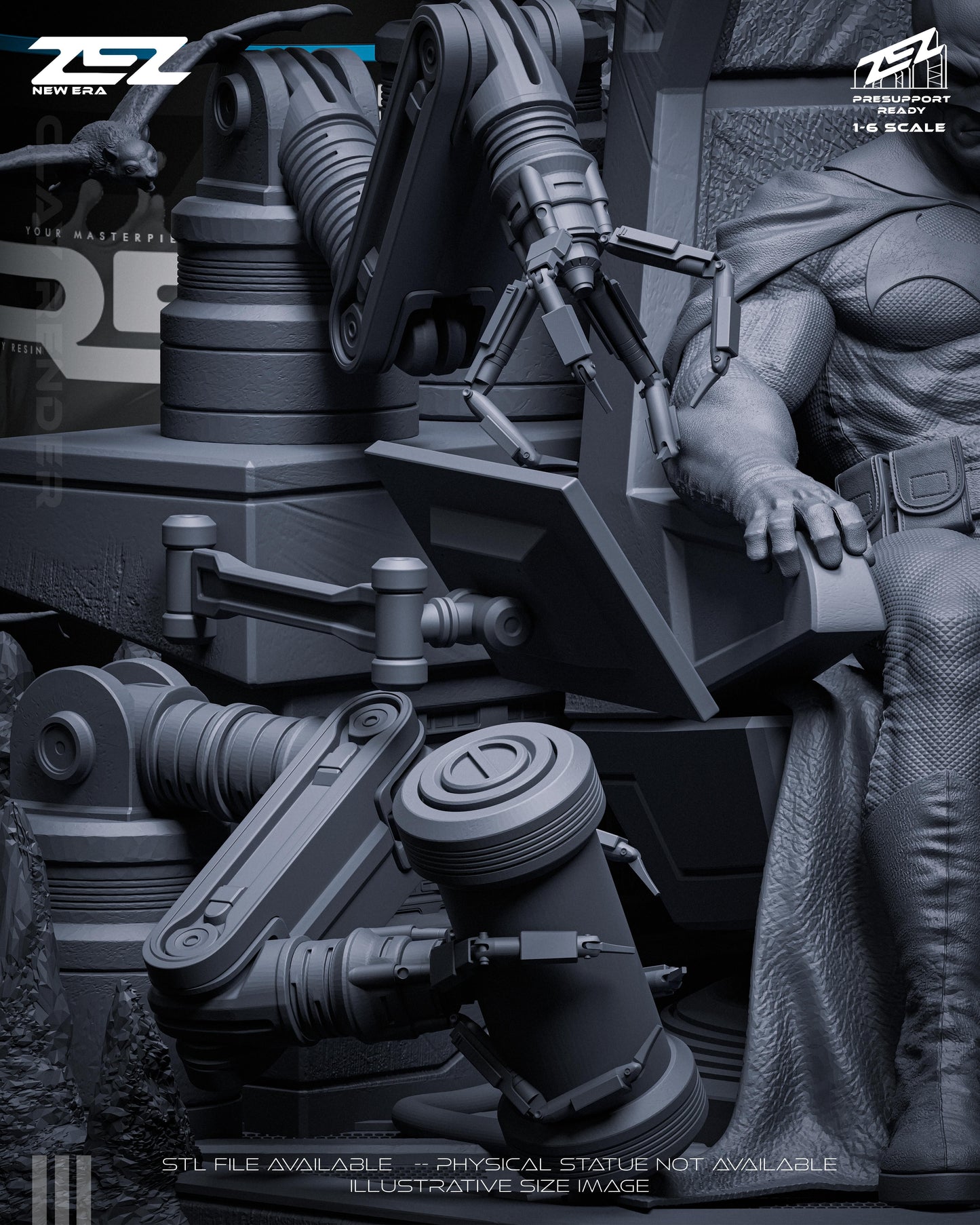 Batman (Throne) Statue 3D-Printed Kit