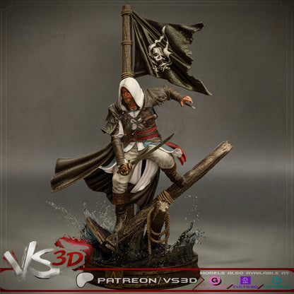 Edward Kenway Statue 3D-Printed Kit