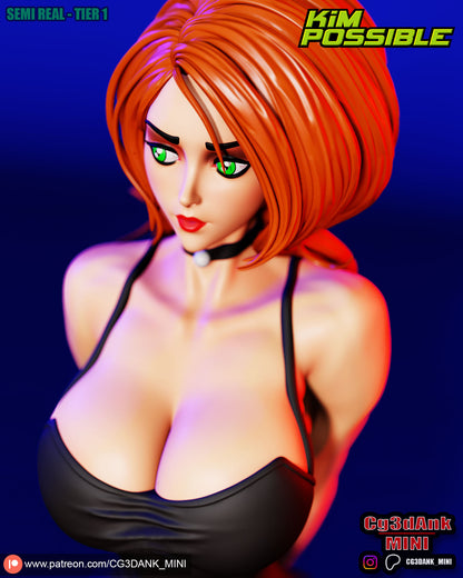 Kim Possible Statue 3D-Printed Kit