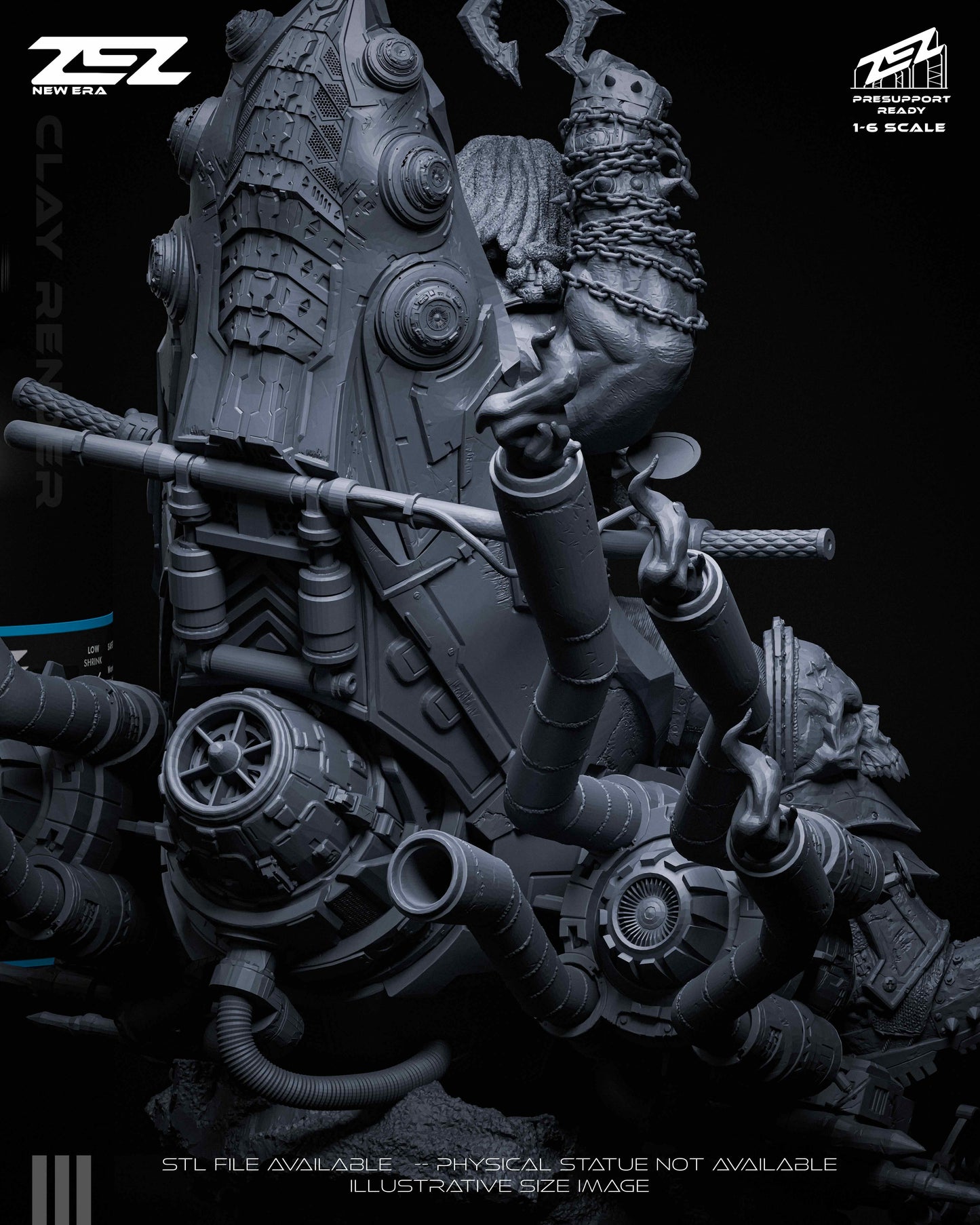 Lobo (Throne) Statue 3D-Printed Kit