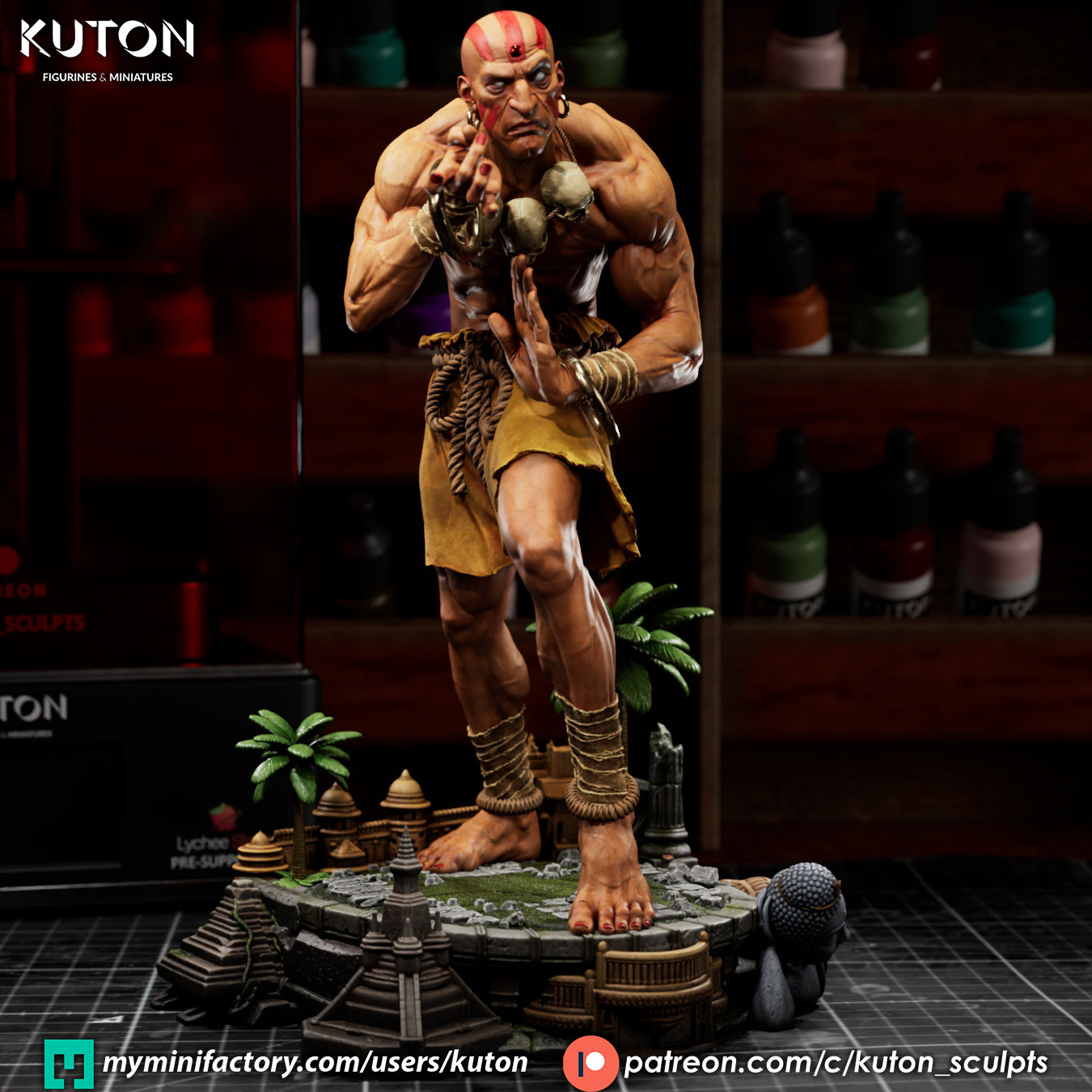 Dhalsim Statue 3D-Printed Kit