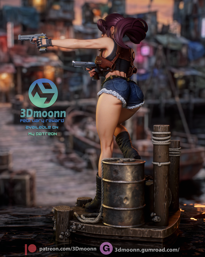 Revy (Black Lagoon) Statue 3D-Printed Kit