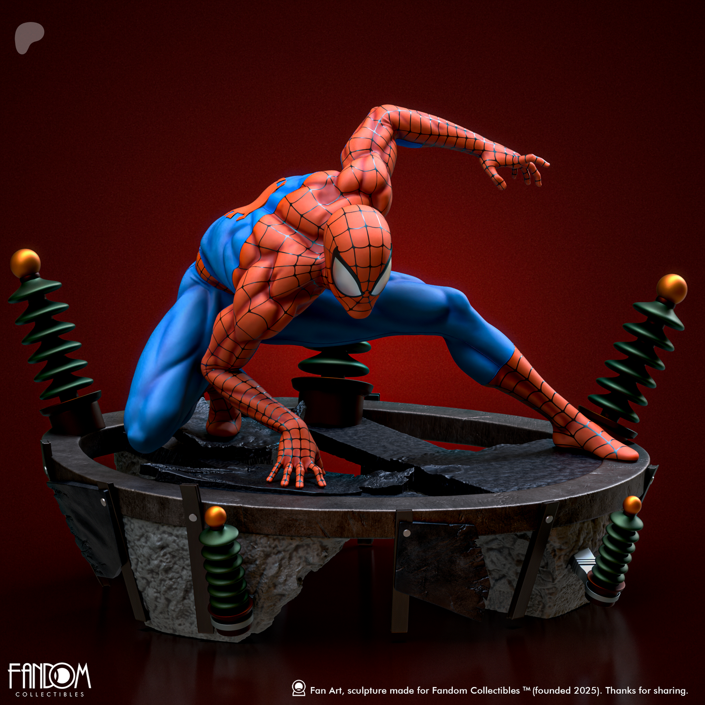 Spiderman Statue 3D-Printed Kit