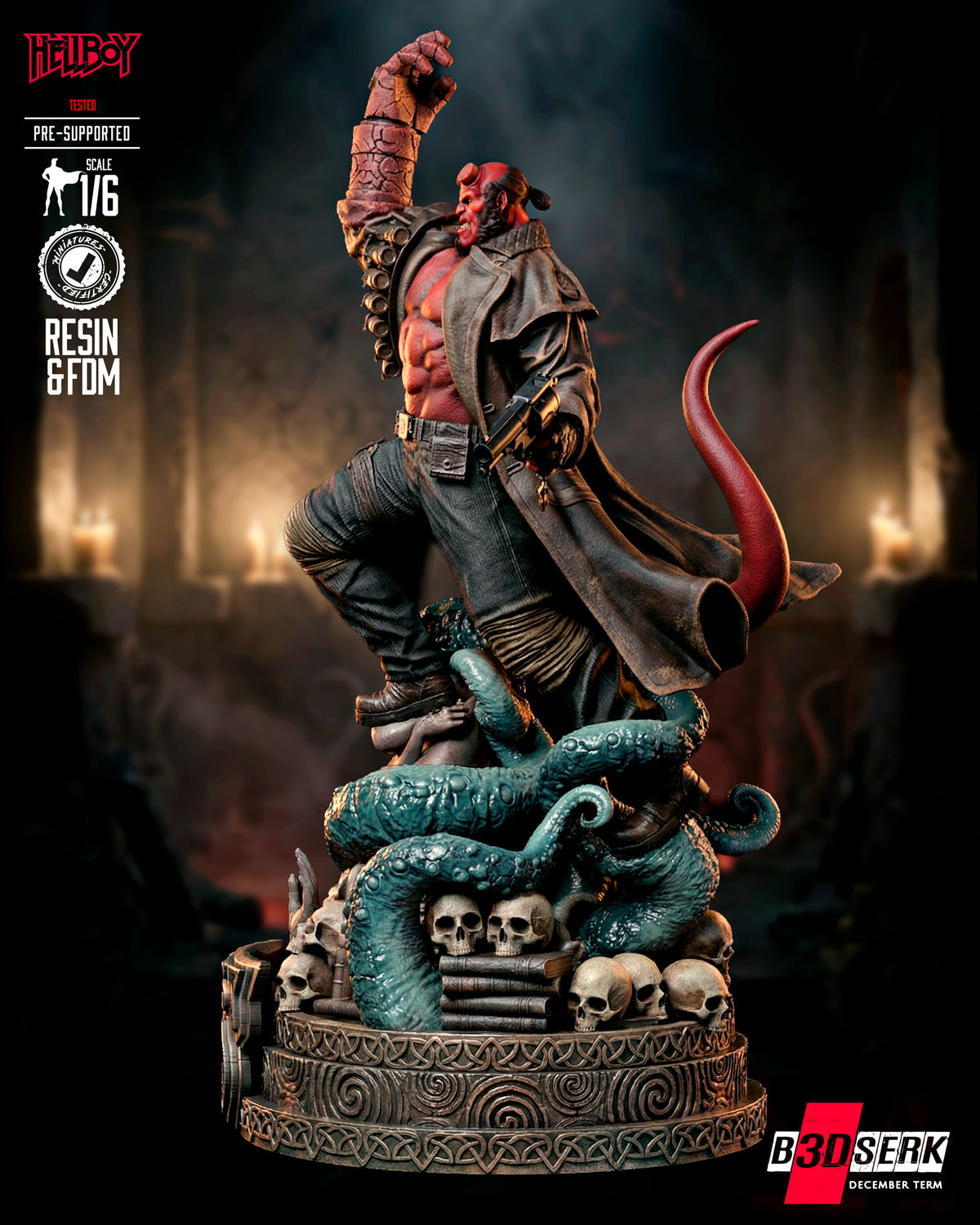 Hellboy Statue 3D-Printed Kit
