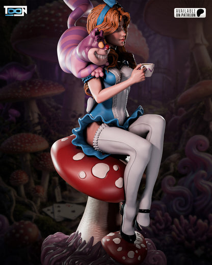 Alice In Wonderland Statue 3D-Printed Kit