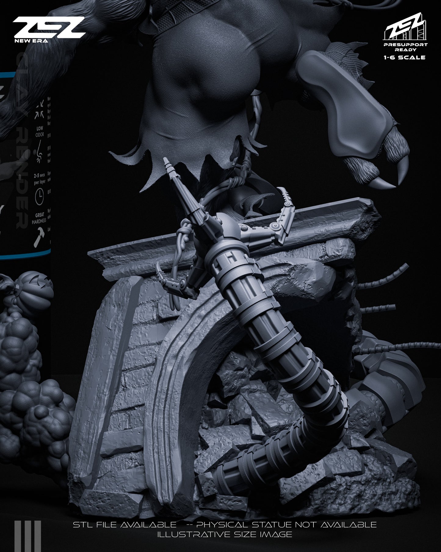 Man Spider Statue 3D-Printed Kit