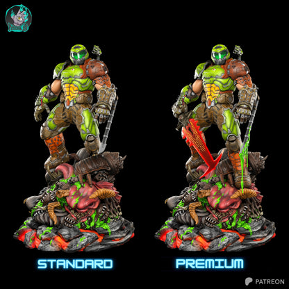 Doom Slayer Statue 3D-Printed Kit