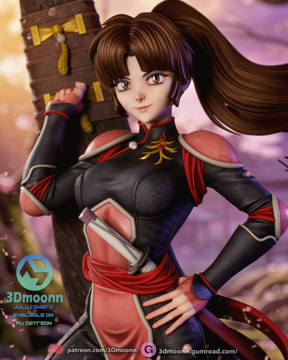 Sango Inuyasha Statue 3D-Printed Kit