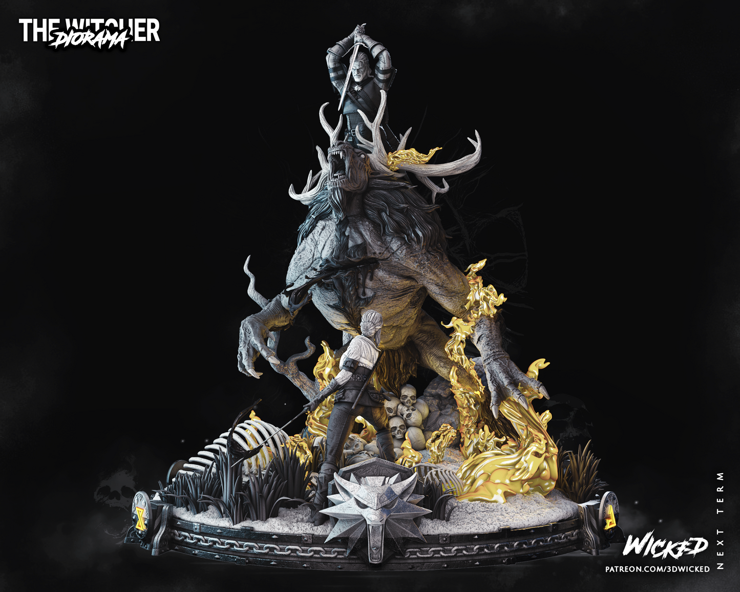 The Witcher Geralt Of Rivia & Ciri Diorama