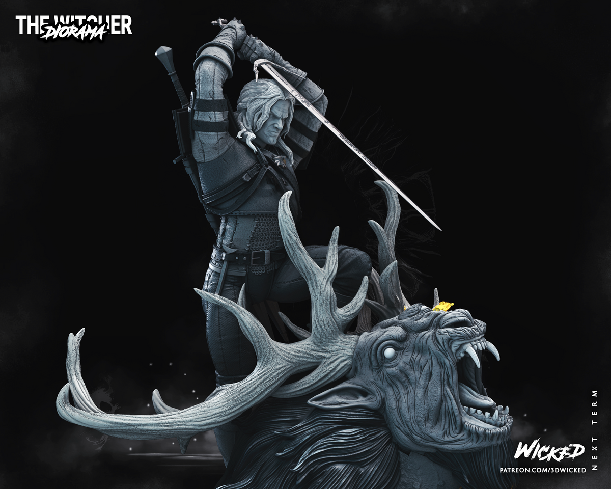 The Witcher Geralt Of Rivia & Ciri Diorama