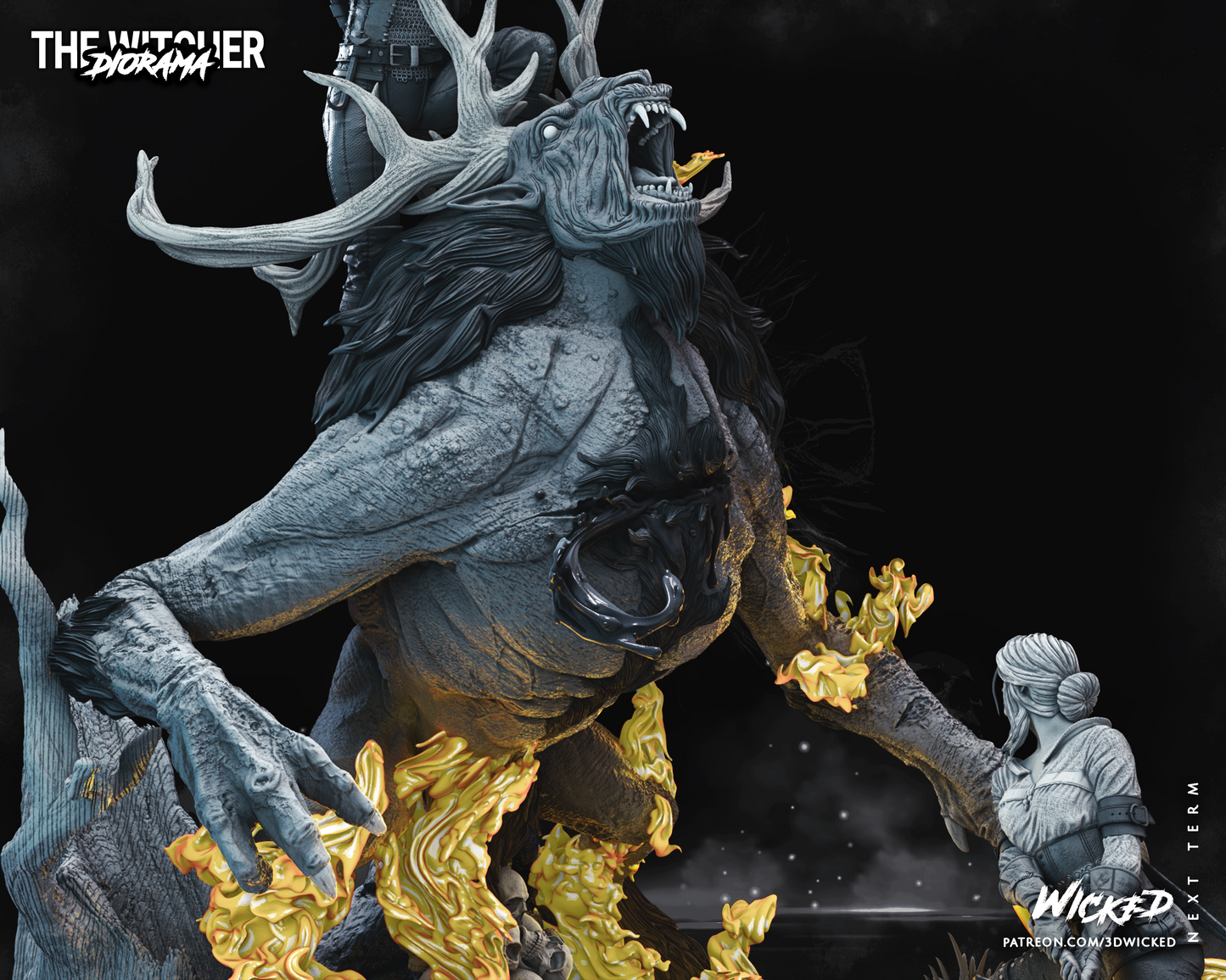 The Witcher Geralt Of Rivia & Ciri Diorama