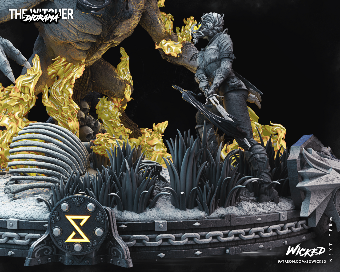 The Witcher Geralt Of Rivia & Ciri Diorama