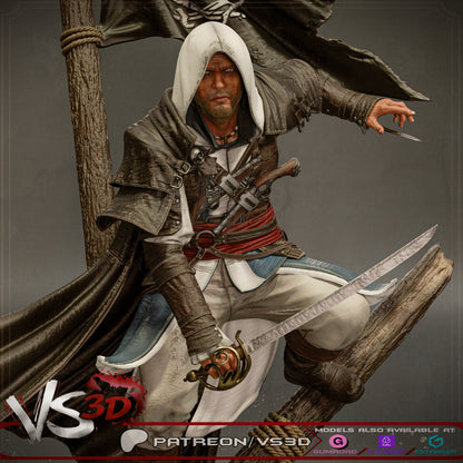 Edward Kenway Statue 3D-Printed Kit