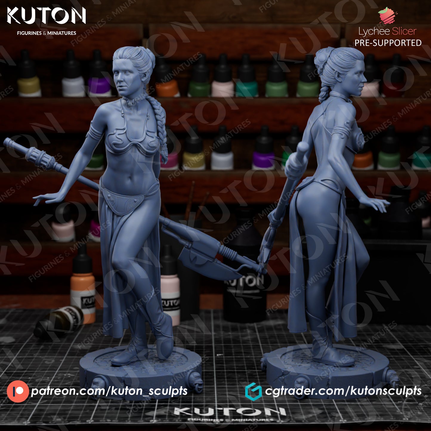 Leia Statue 3D-Printed Kit