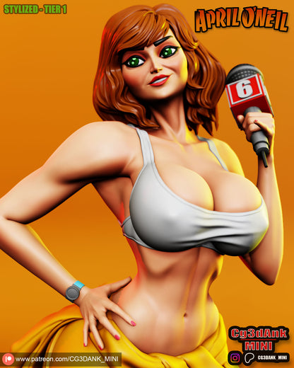 April O'Neil Statue 3D-Printed Kit