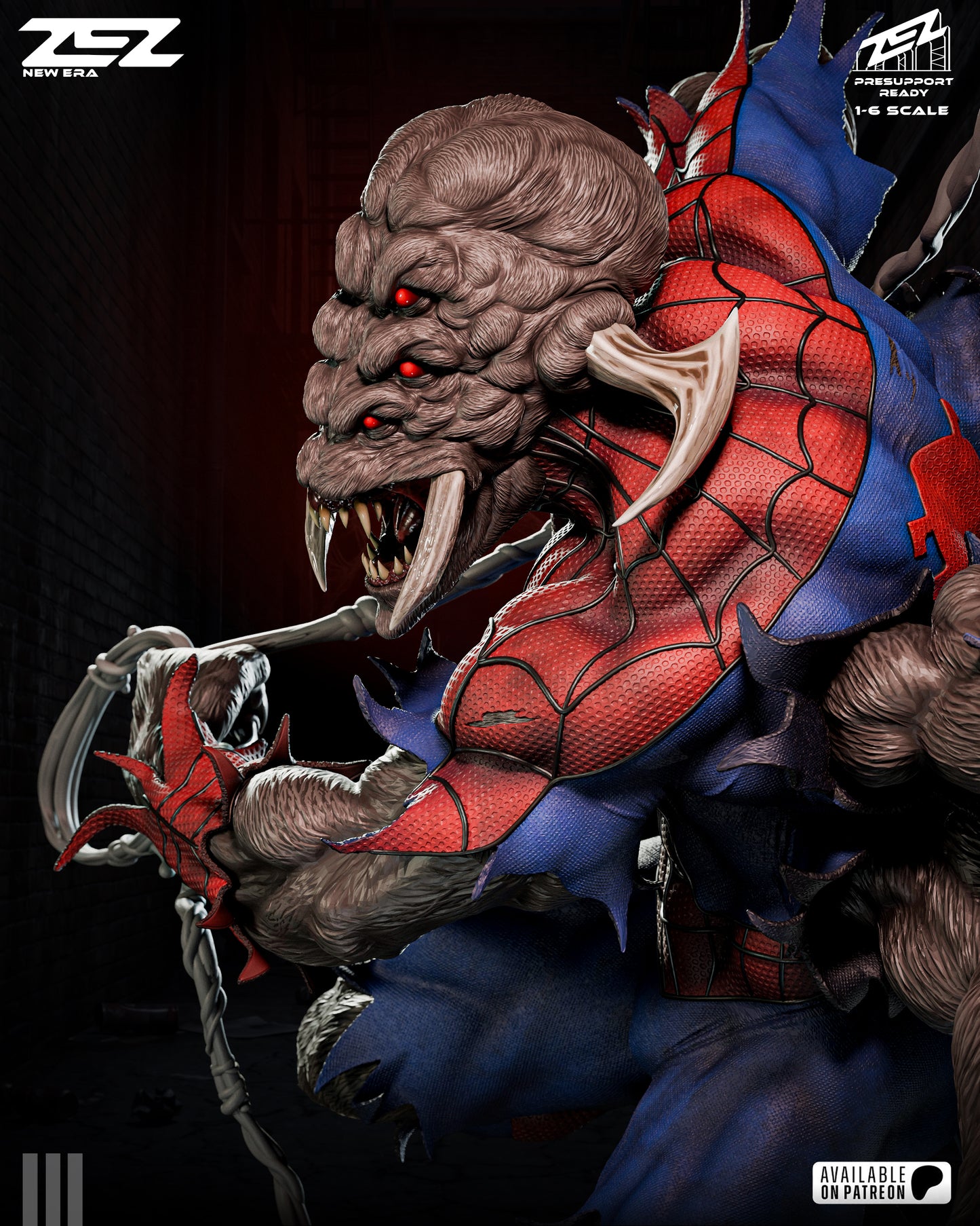 Man Spider Statue 3D-Printed Kit