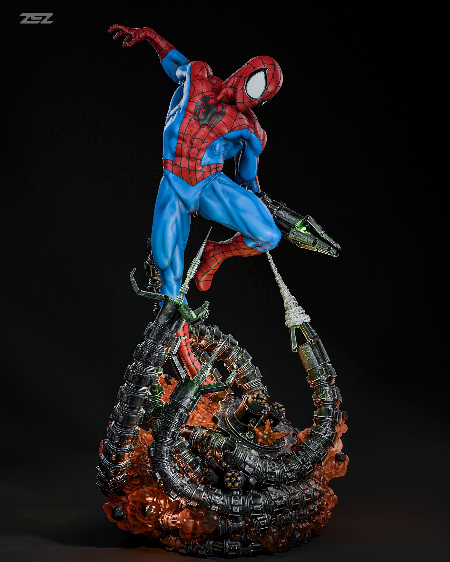 Spiderman VS Octa Statue