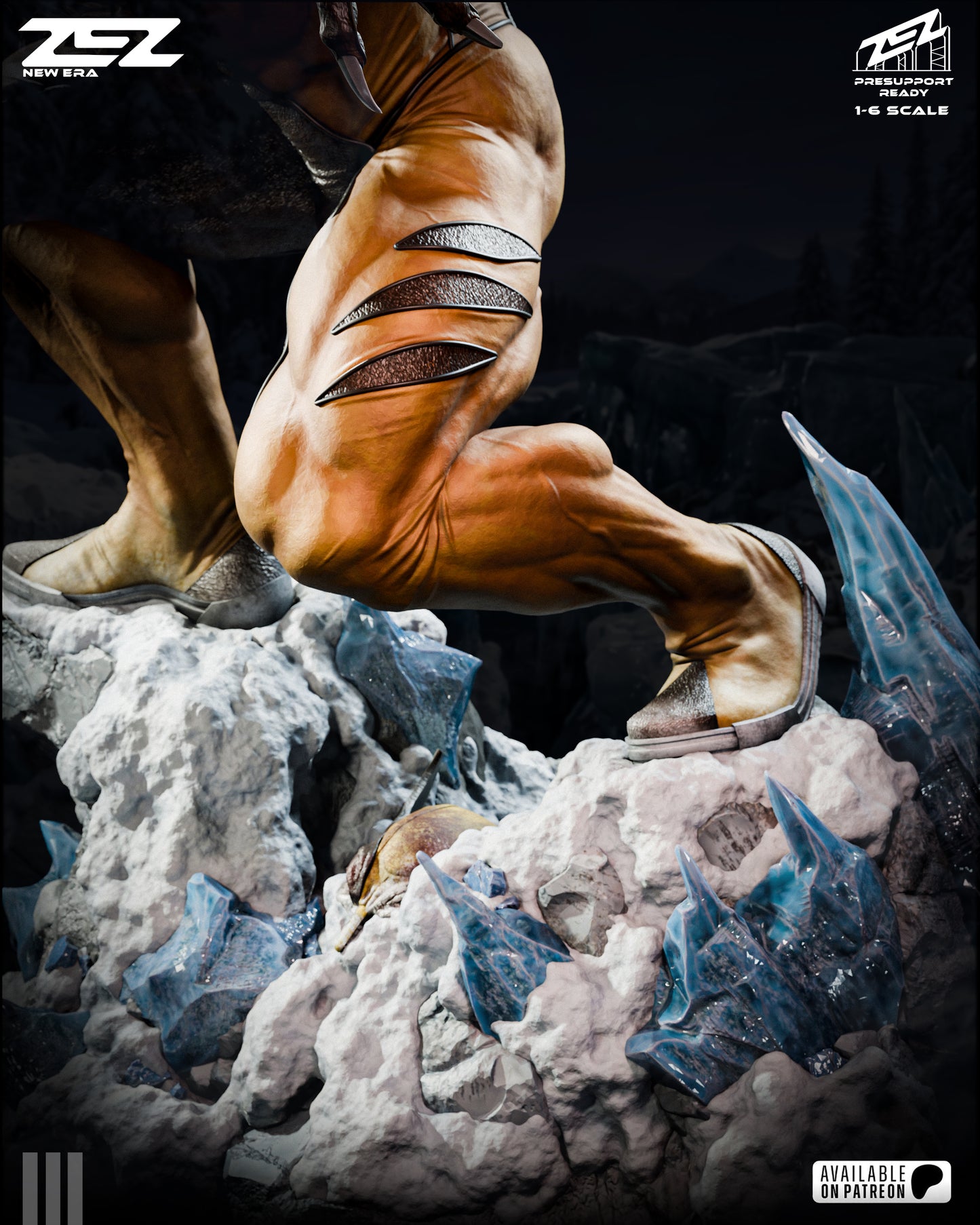 Sabretooth Statue 3D-Printed Kit