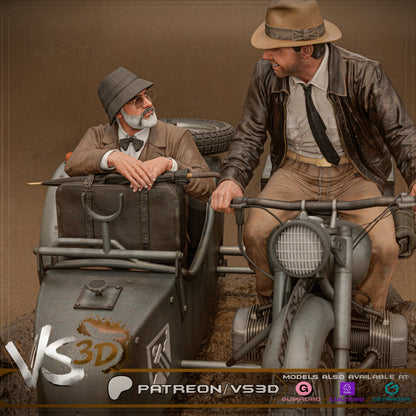 Indiana Jones Diorama Statue 3D-Printed Kit