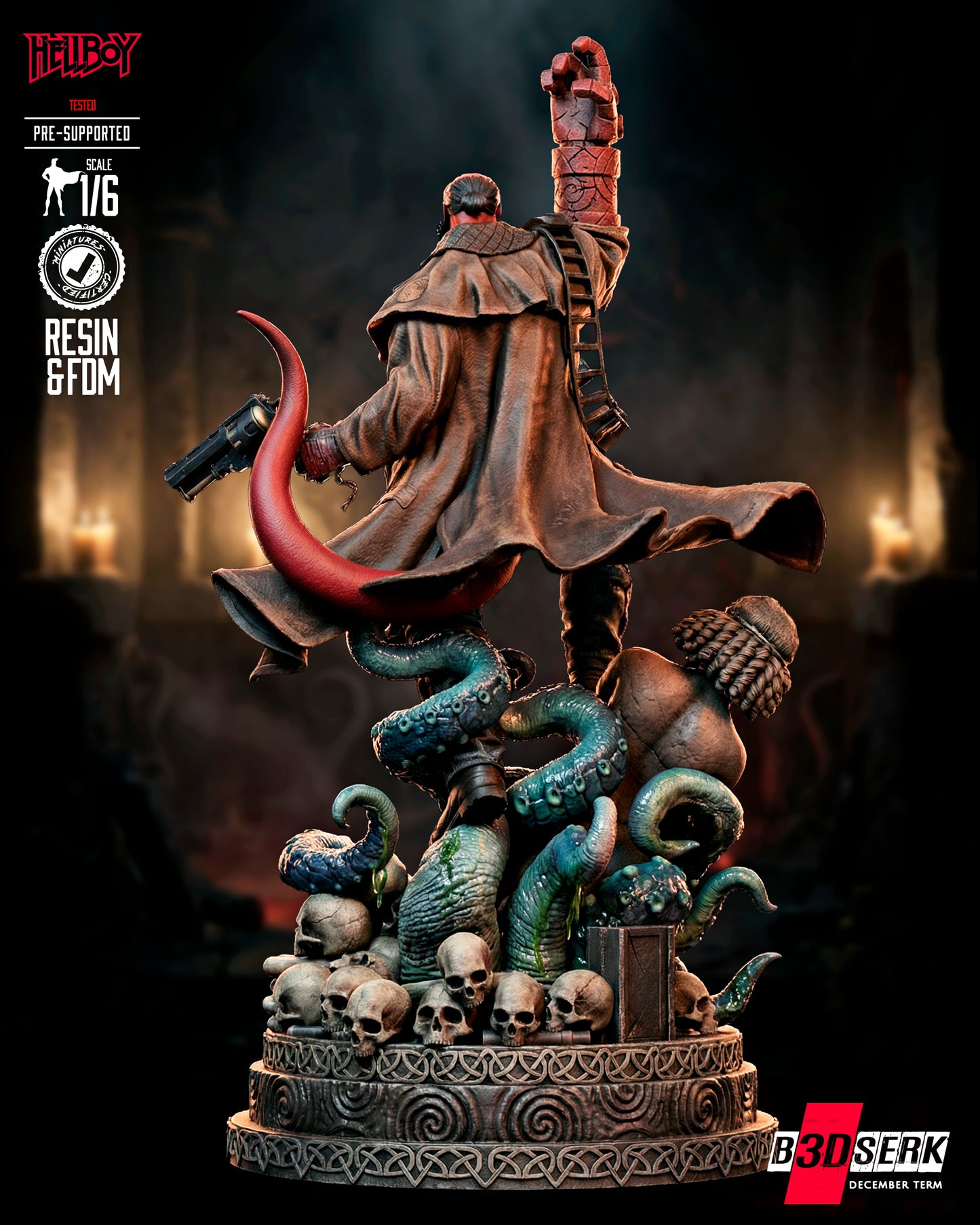 Hellboy Statue 3D-Printed Kit