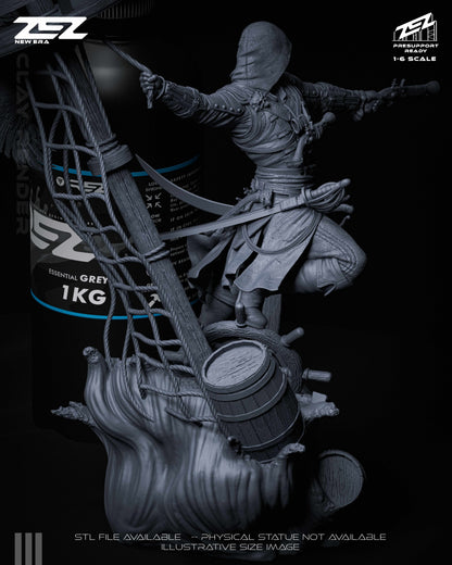 Edward Kenway Statue 3D-Printed Kit