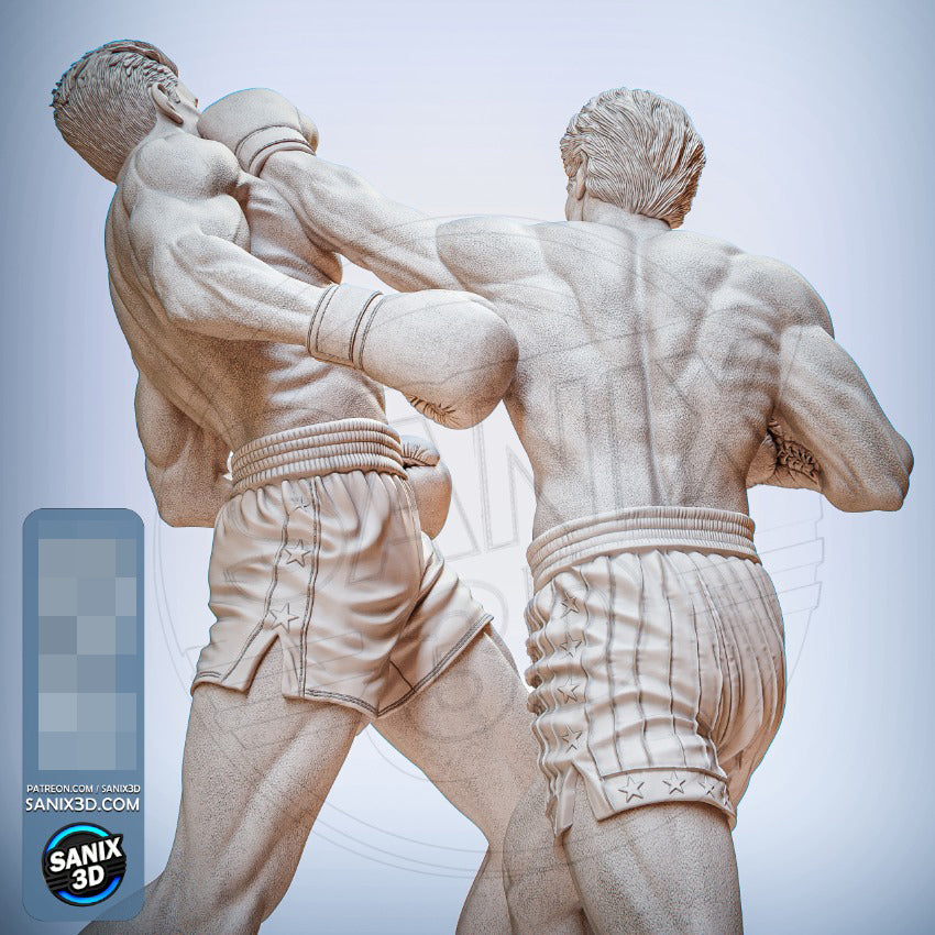 Rocky VS Drago Statue 3D-Printed Kit