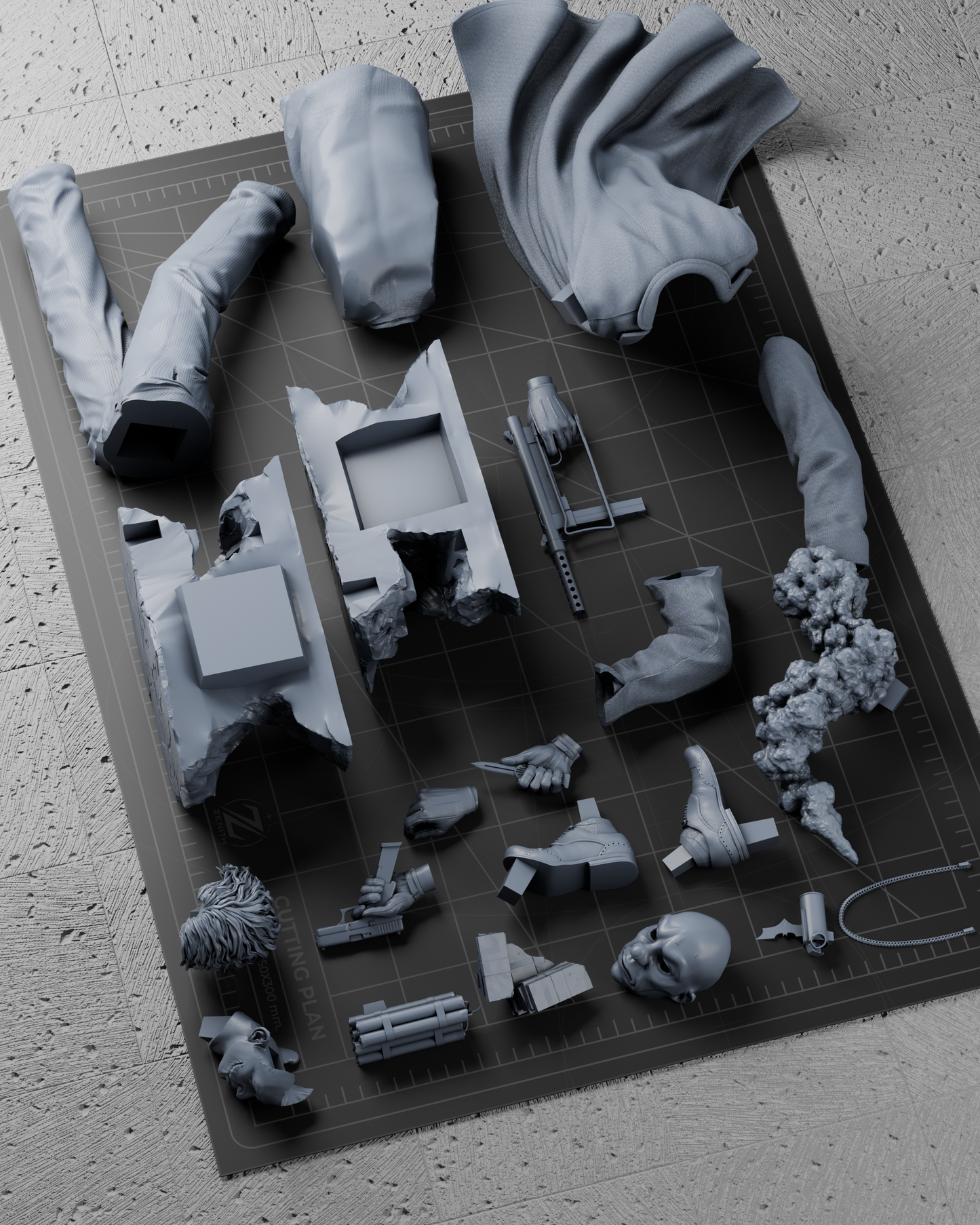 Joker Statue 3D-Printed Kit