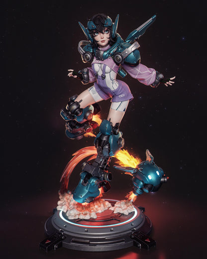 Mechagirl Statue 3D-Printed Kit