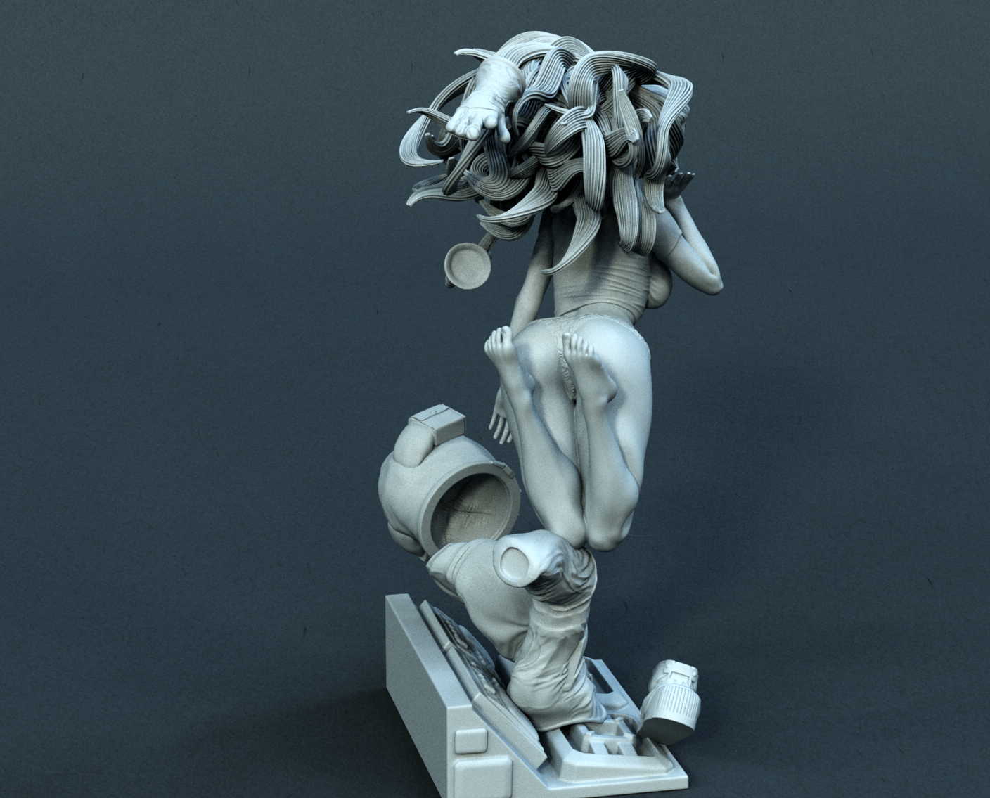 Astronaut Pinup Statue 3D-Printed Kit