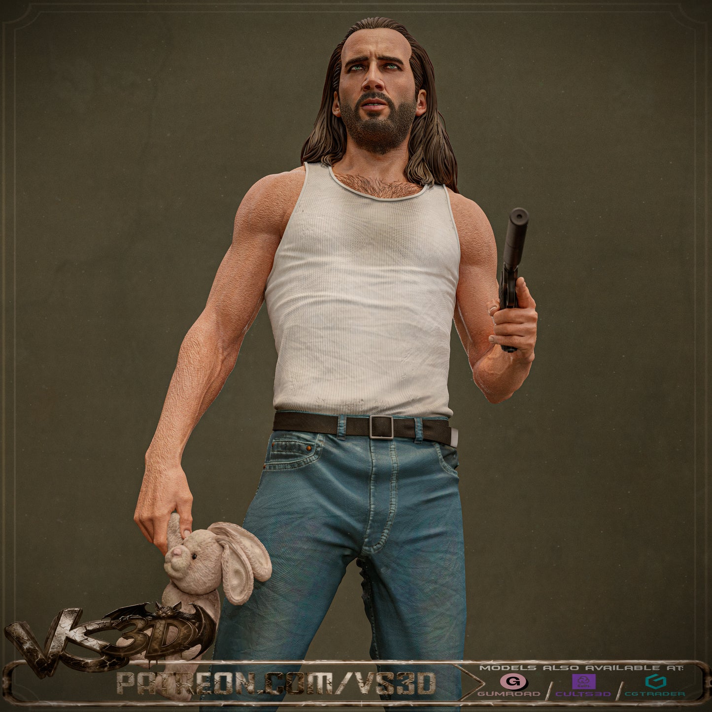 Cameron Poe Con-Air Statue 3D-Printed Kit